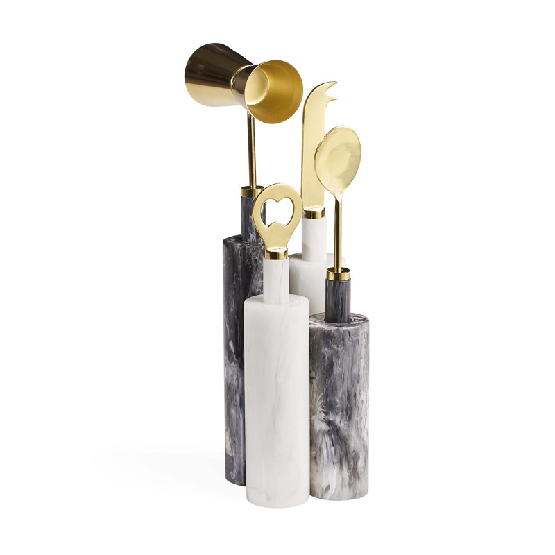Como Black & White Barware Set