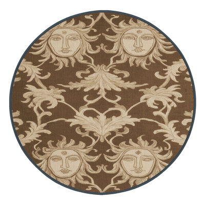 Tapis brun français lavable à la machine