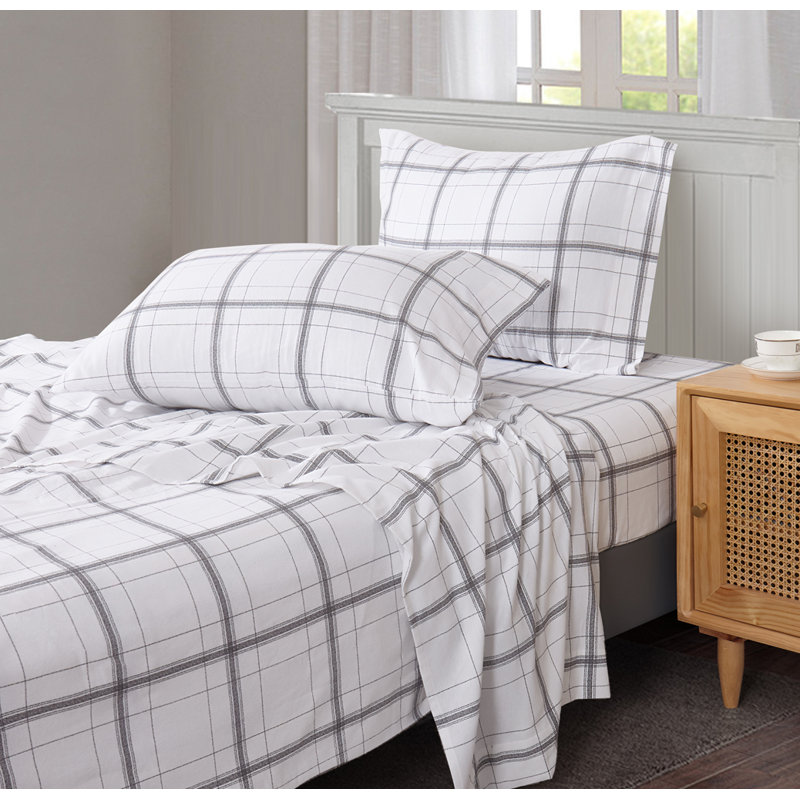 Ensemble de draps pour chambre d'amis 100% coton Galloso, Ensemble de draps double / double avec 2 taies d'o