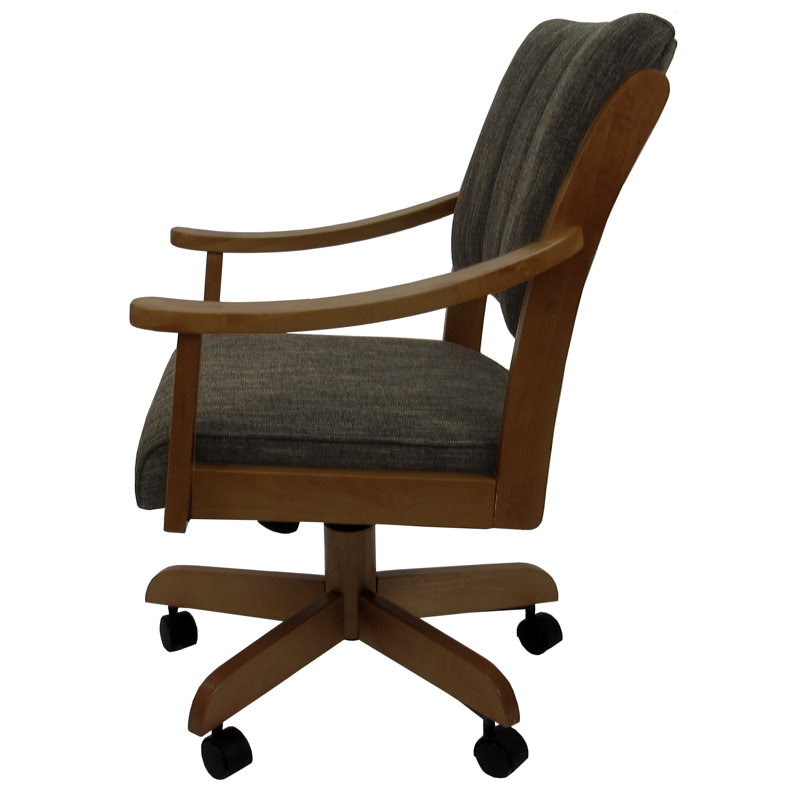 Evteka Upholstered Arm Chair, Sanora Brown, Dark Brown