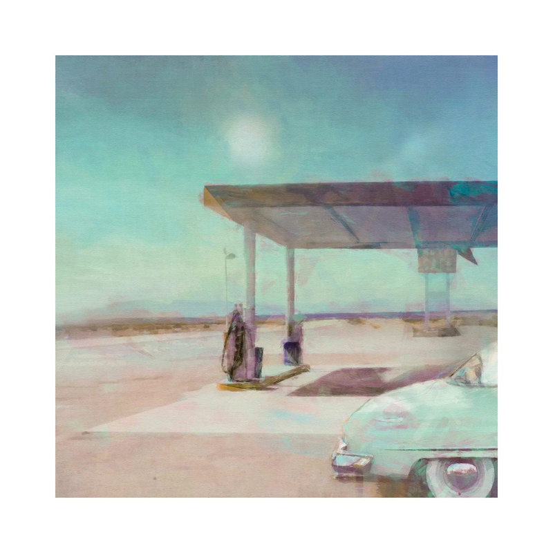 Gas Stop by Noah Bay - Wrapped Canvas Painting, 30.48 cm H x 30.48 cm W