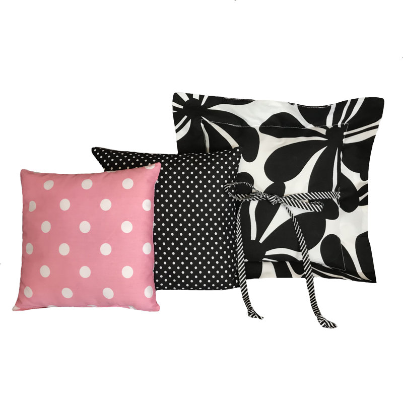 Girly Polka Dots Cotton Throw Pillow