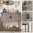 31.5" Farmhouse Wood Entryway Table with 2-Door Cabinet and Shelf-1452712816