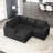Aubade L-Shape Sectional Sofa Storage Couch With Removable Ottomans-497180727