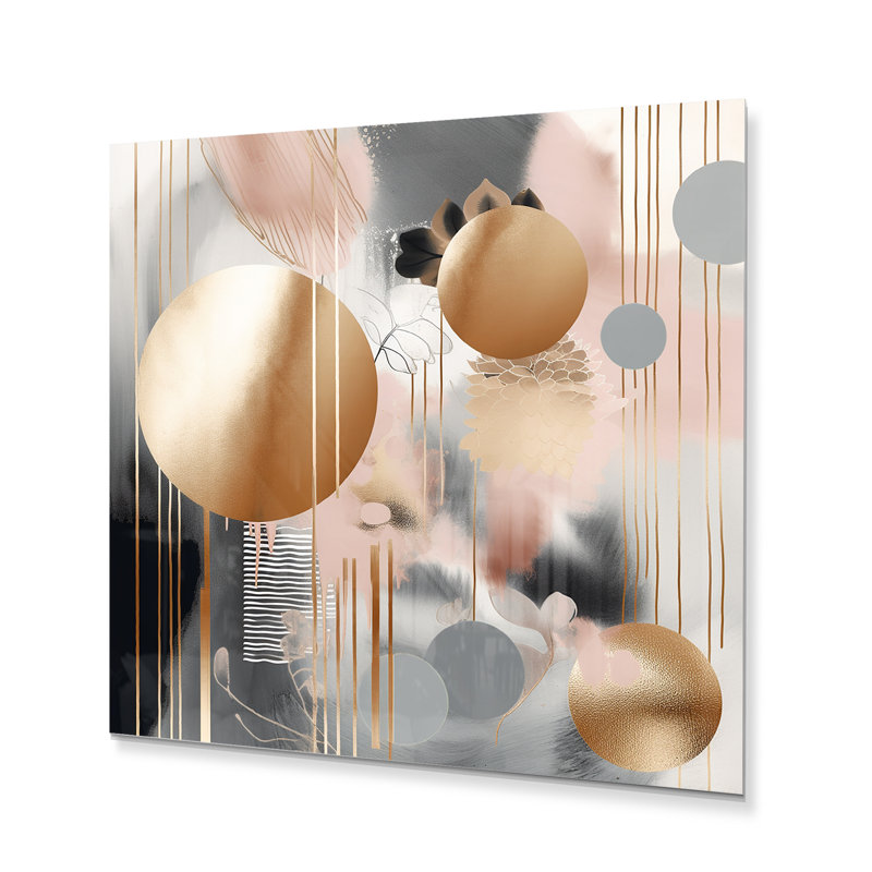 Décoration murale formes et lignes marbre II, H 16 po x l 16 po x P 1 po