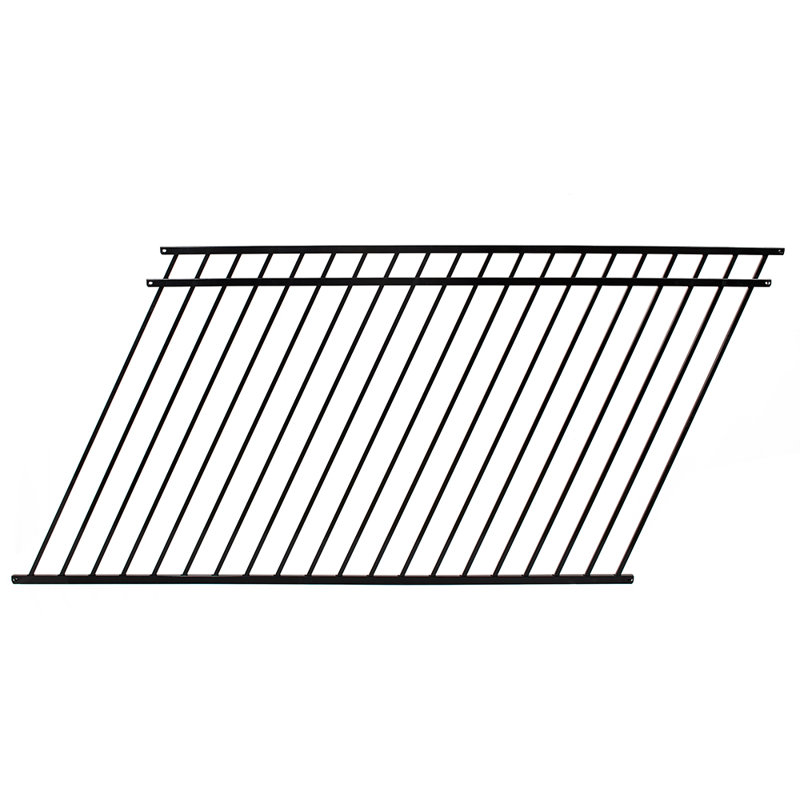 Versai 5-ft H x 8-ft W Gloss Black Steel Ornamental Fence Panel