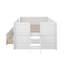 Lit plateforme simple avec garde-corps et tiroir, cadre de lit plateforme en bois pour enfants avec support à lattes de bois  -342623352-342623358
