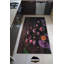 Tapis brun foncé en polyester tissé à plat Adda-1599400046