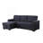 84.5"W Reversible Sleeper Sectional Sofa With Storage Chaise-1392865472