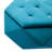 Polygon Diamond Blue Velvet Storage , Comfortable Seating And Footrest, 34 Inches Long, 30.5 Wide, 13.5 High, Ideal For Home Decor Multi - Function Storage, 34"L X 30.5"W 13.5"H, Suitable Dorm-1005568682