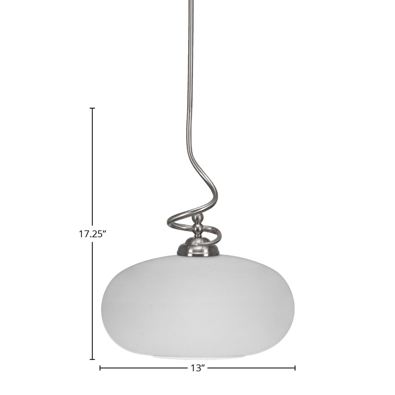 Capri Stem Hung Pendant, Brushed Nickel