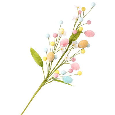 Easter Spring Egg Stems Floral Picks Leaves Decorations Artificial Flower Distinctive Foam Berry Egg  Ideal Easter  Decoration For  Your Room
