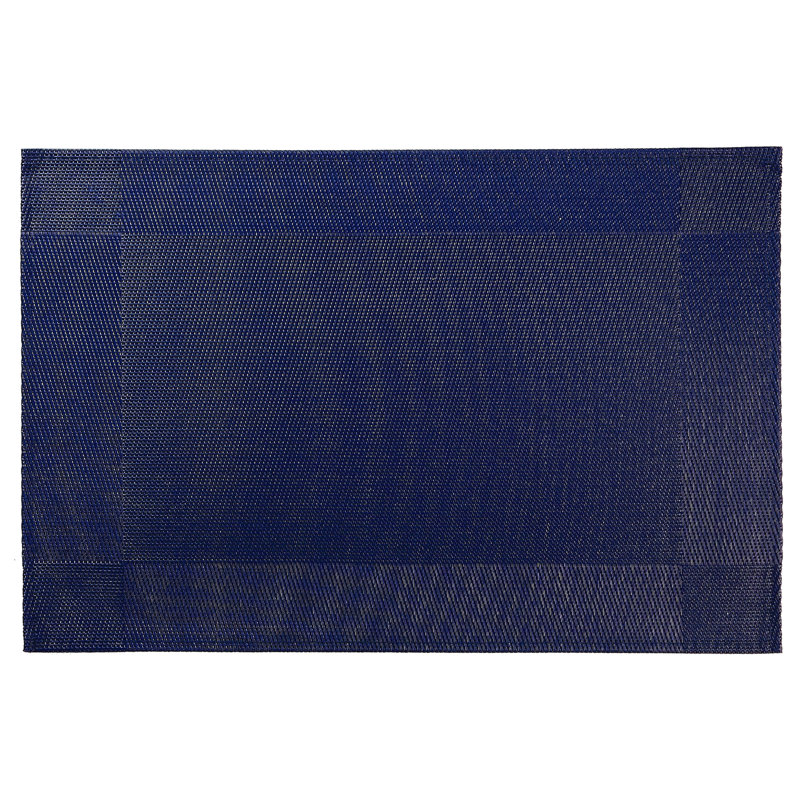 Ensemble de 12 napperons en vinyle, Bleu marine