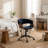 Comfortable Adjustable Office Chair With Padded Seat And Back, Swivel Computer Desk Chair With Wheels, Blue-542616112