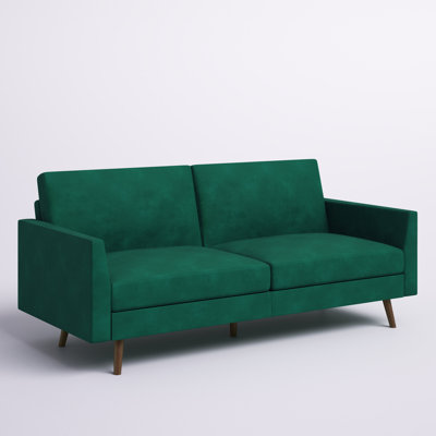 Hashtag Home Earle Full 77.5'' Upholstered Split Back Convertible Sofa ...