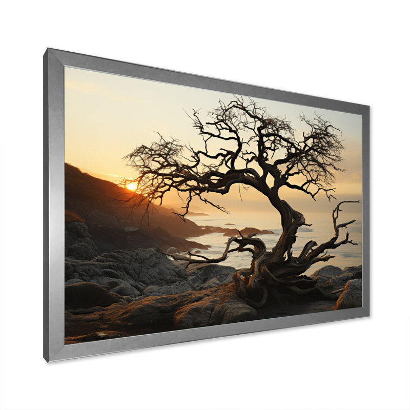 Photo de plage Sables d'or VI - impression, Cadre photo argenté, H 30 po x l 40 po x P 1,5 po
