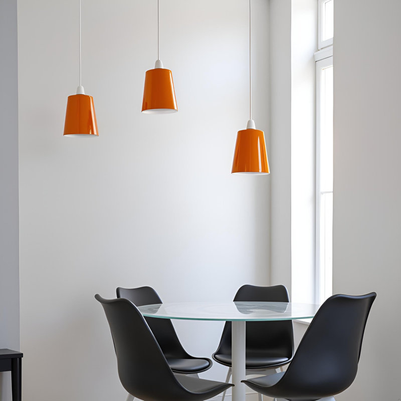 13cm H Metal Lamp Shade, Orange 2 Pack