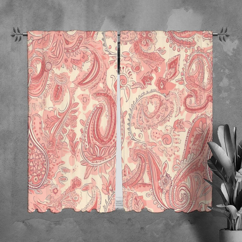 Ensemble de rideaux en polyester 2 pièces Laysha, L 40 po x L 82 po