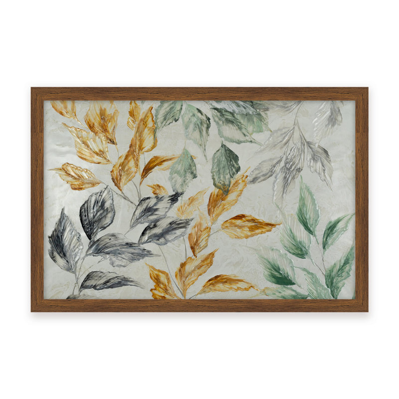 Nature Inspired "Muted Radiance" Canvas Wall Art By , 16" H x 24" W, Beige, Framed Print