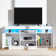 Modern 47.2/55.1 in Media Console with Outlet and RGB LED Light, TV Stand for TVs up to 65/55 inch
