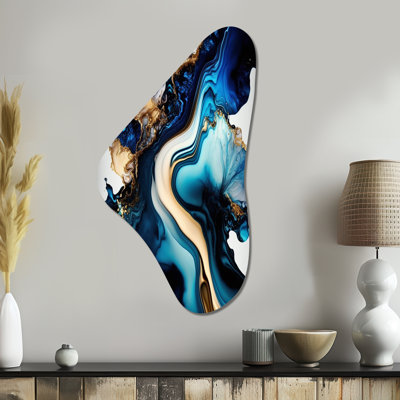 Blandford - Abstract Marble Boomerang Shape Irregular Metal Wall Decor
