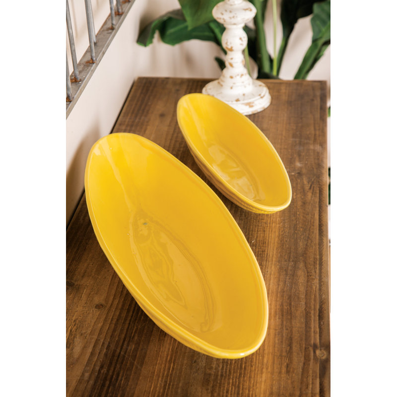 Hileman Ceramic Pot Planter, Yellow