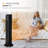 2-In-1 Portable Electric Tower Heater, Oscillating Space Heater for Indoor Use with Remote Control, 8H Timer, Three Heating Modes