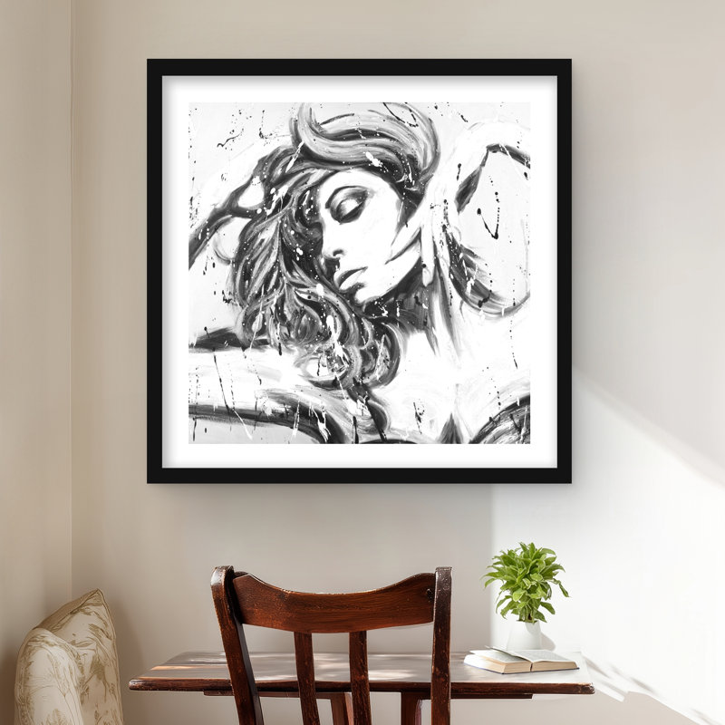 Danse toute la nuit - reproduction contemporaine matte encadrée, H 24 po x l 24 po