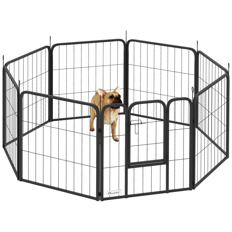 Dog Playpen with Door for Indoor Outdoor, 60'' H x 112'' W x 112'' D