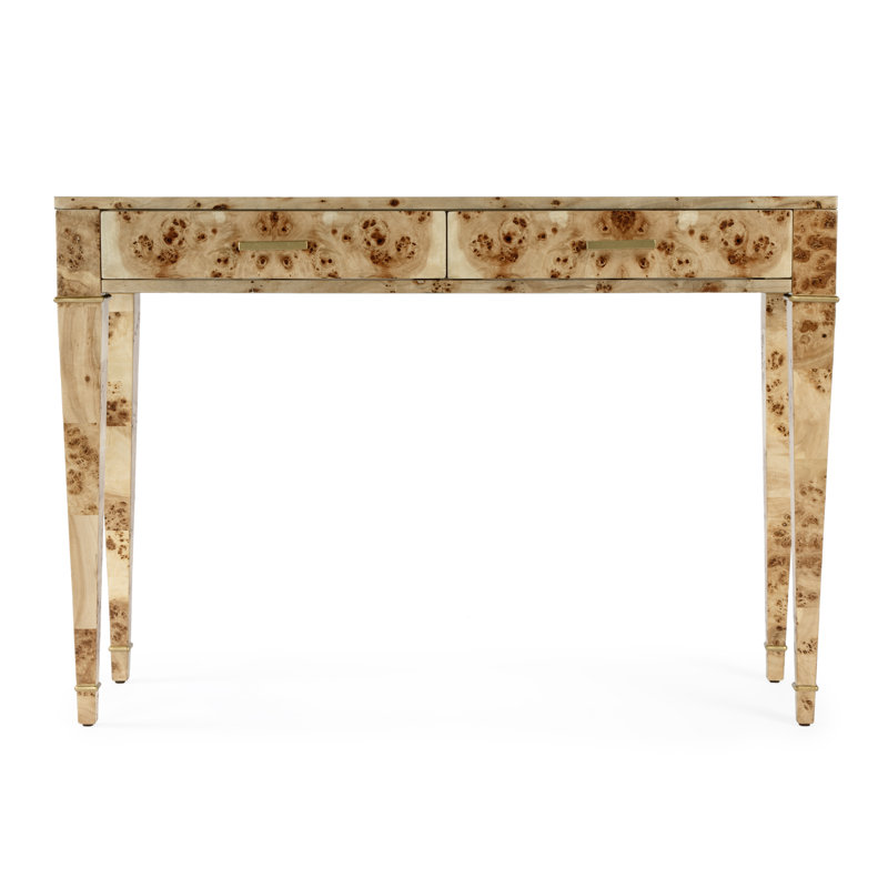 Kai 2 Drawer 45" Burl Wood Console Table, Natural