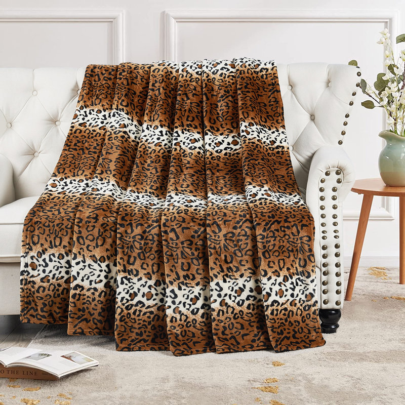 Leopard Print Lightweight Fleece Queen Blanket for Kids