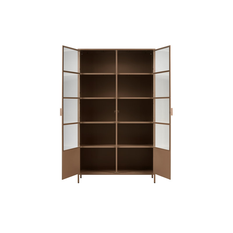 Ronja 110 cm W Display Cabinet, Militrary Brown
