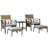 Square 2 - Person 23.2" Long Dining Set with Cushions