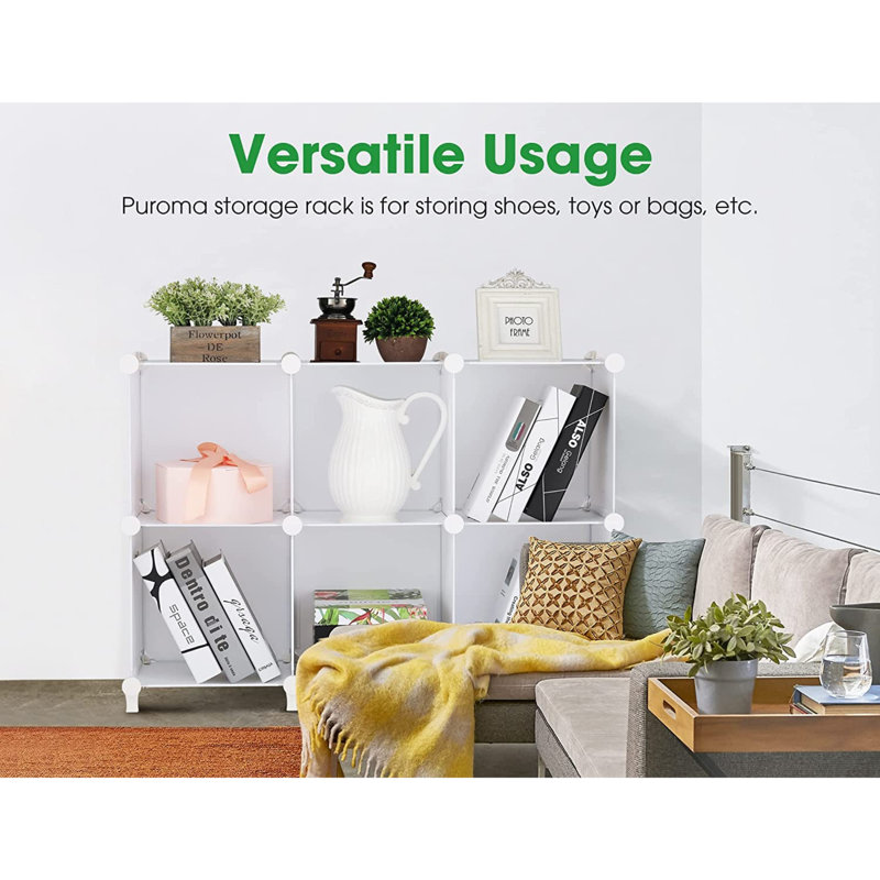 Bibliothèque en plastique Ivri H 38 "x l 37", Blanc
