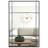 Lanyiah Metal Mirror Black Rectangular Window Mirror, 24x36 Windowpane Wall Mirror with Hand Polished Metal Frame