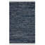Tapis bleu marine / noir en coton tissé à la main Ketter-1454030586