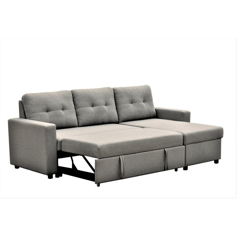 Canapé-lit modulaire convertible en forme de L, mobilier d'appoint élégant, canapé-lit escamotable pour petits espaces et salons