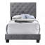 Charmant lit simple gris avec rangement