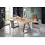 Rita Oak Solid Wood Top Metal Base Dining Table-471301015-471301012