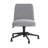 Mid Back Armless Office Chair With Wheels In Soft Beige Fabric, Computer Desk Seating For Personal Workspace-315520546