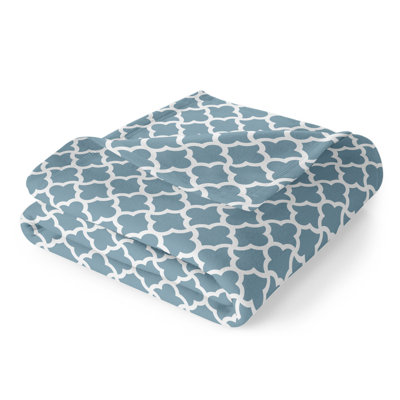 Jeté en velours moelleux Ogee Blue