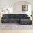 Chenille L-Shape Luxury Sectional Oversized Sofa,Mnimalist Design,Comfy Sleeper Couch for Living Room,Apartment&Reception Spaces,No Assembly Required-1906736863-1908242695