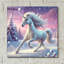 Art mural en verre «Unicorn Running» par Rey Klimt-1039465077