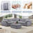  Aldora 6-Piece Upholstered Corner Sectional with Reversible Ottoman-1820578353