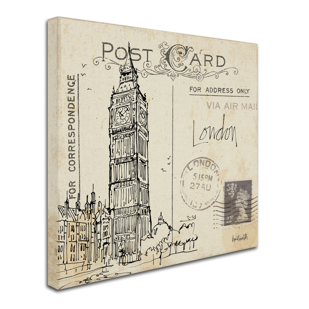 Ladzi 'Postcard Sketches II' by Anne Tavoletti Graphic Art on Wrapped Canvas Williston Forge