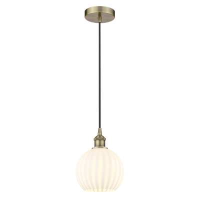 Mini-luminaire suspendu vénitien blanc 1 lumière Edison - 616-G1217