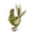 21.5" Pink Tan and Light Green Spring Floral Standing Sunflower Girl Decorative Figure