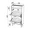 Caruso 18 Pair Flip Down Shoe Storage-41149091