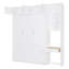 Grand lit escamotable mural avec bureau, tablettes de rangement et armoires supérieures - lit pliant peu encombrant, blanc-117989000-117989001
