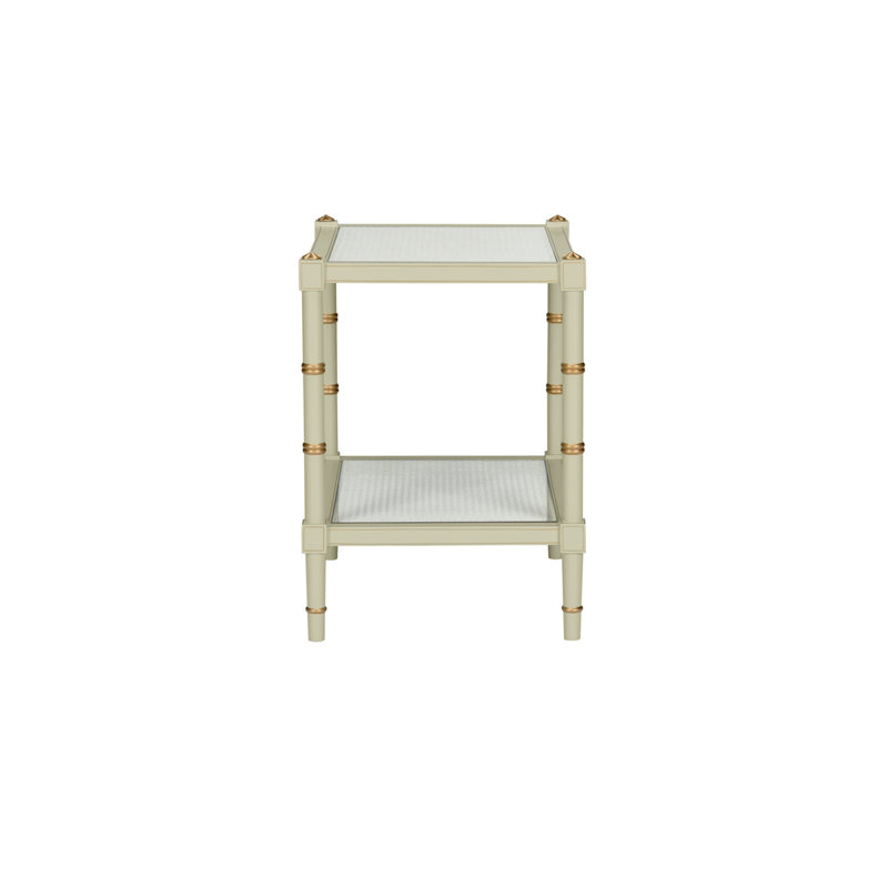Conner Cane End Table, Grass Green